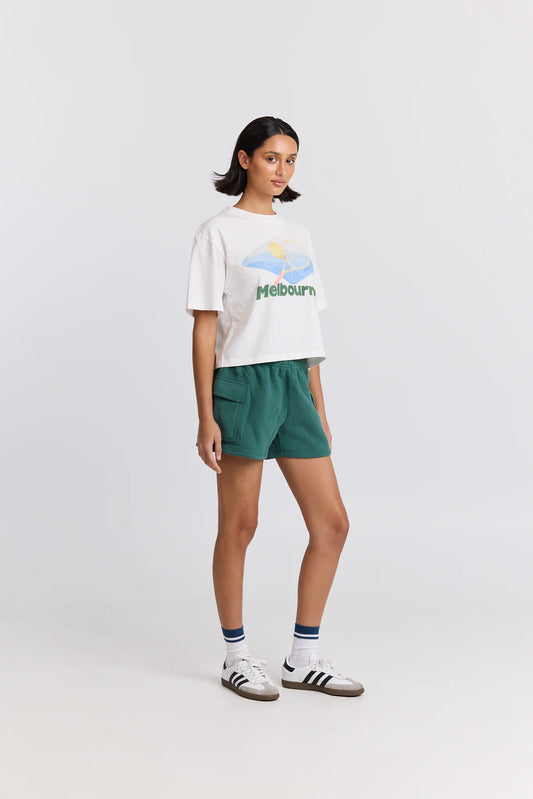 Melbourne Tennis Boxy Crop Tee