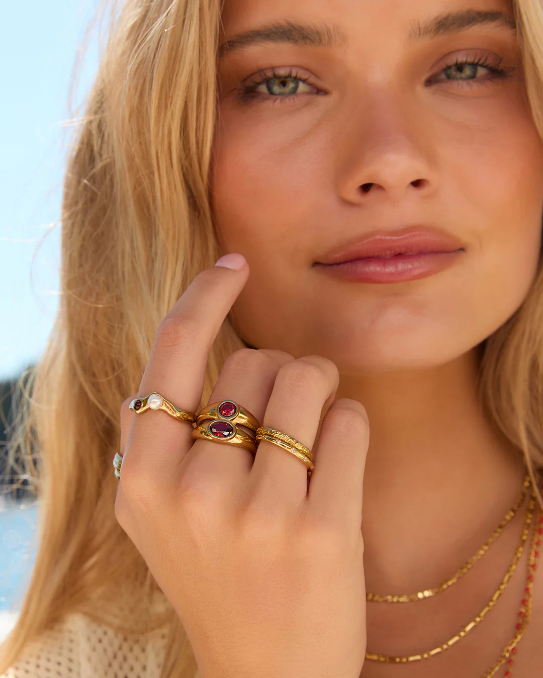 Mali Gold Ring | Ruby