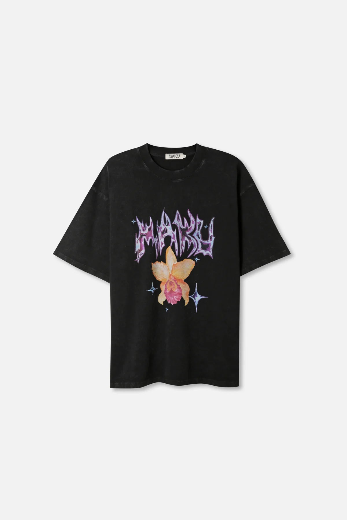 Chrome Flower Snow Wash Oversize Tee