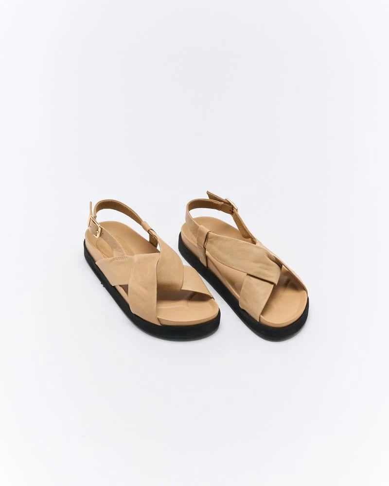 **COMING SOON** Mya Leather Sandal | Biscuit