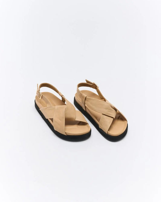 **COMING SOON** Mya Leather Sandal | Biscuit