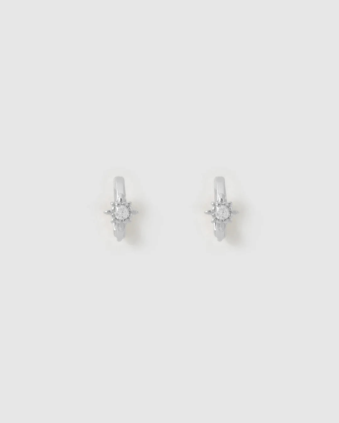 Nova Silver Huggie Earrings