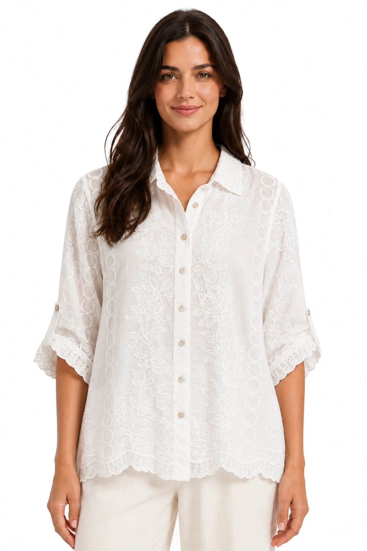 Cotton Top | Embroidered