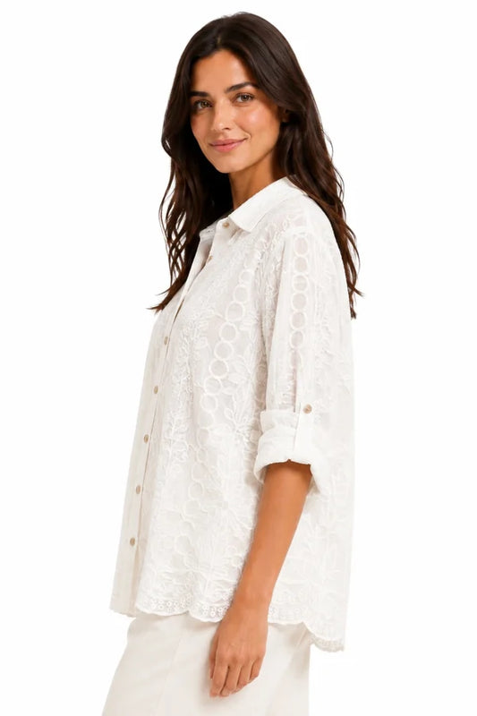 Cotton Top | Embroidered