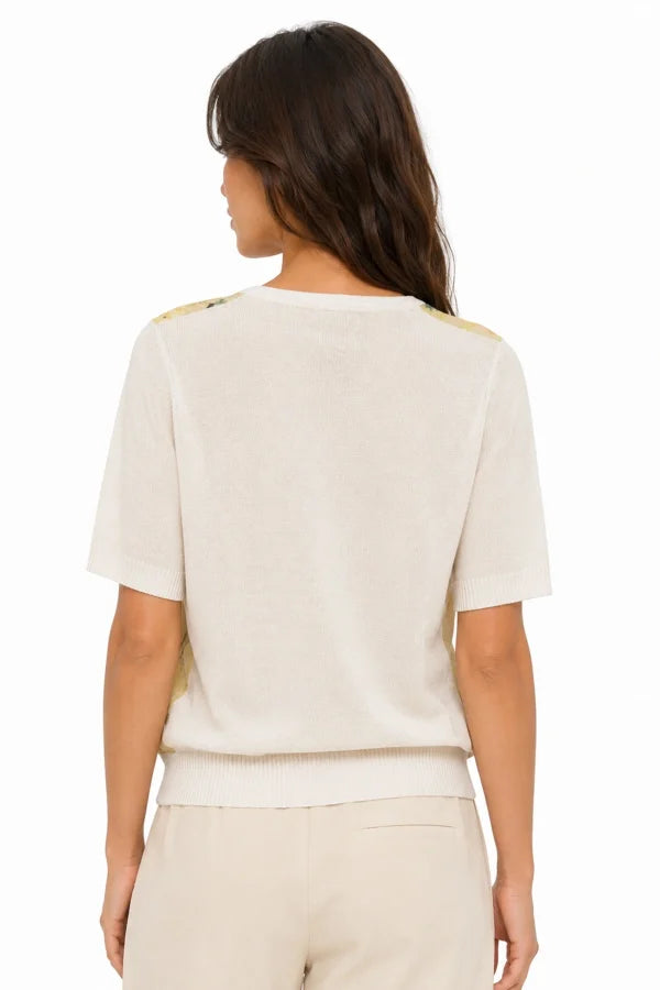 Silk Linen Top | Peach