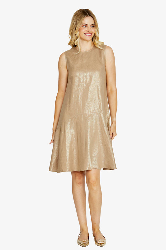 Holly Foil Sleeveless Dress