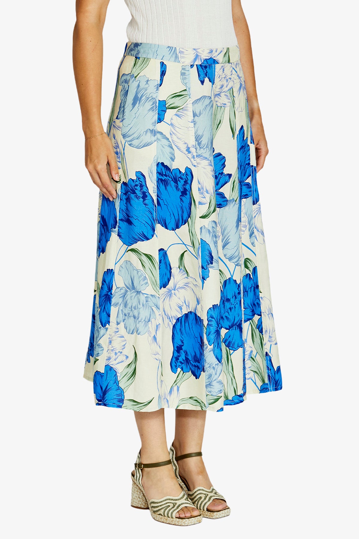 Panel Midi Skirt | Santorini