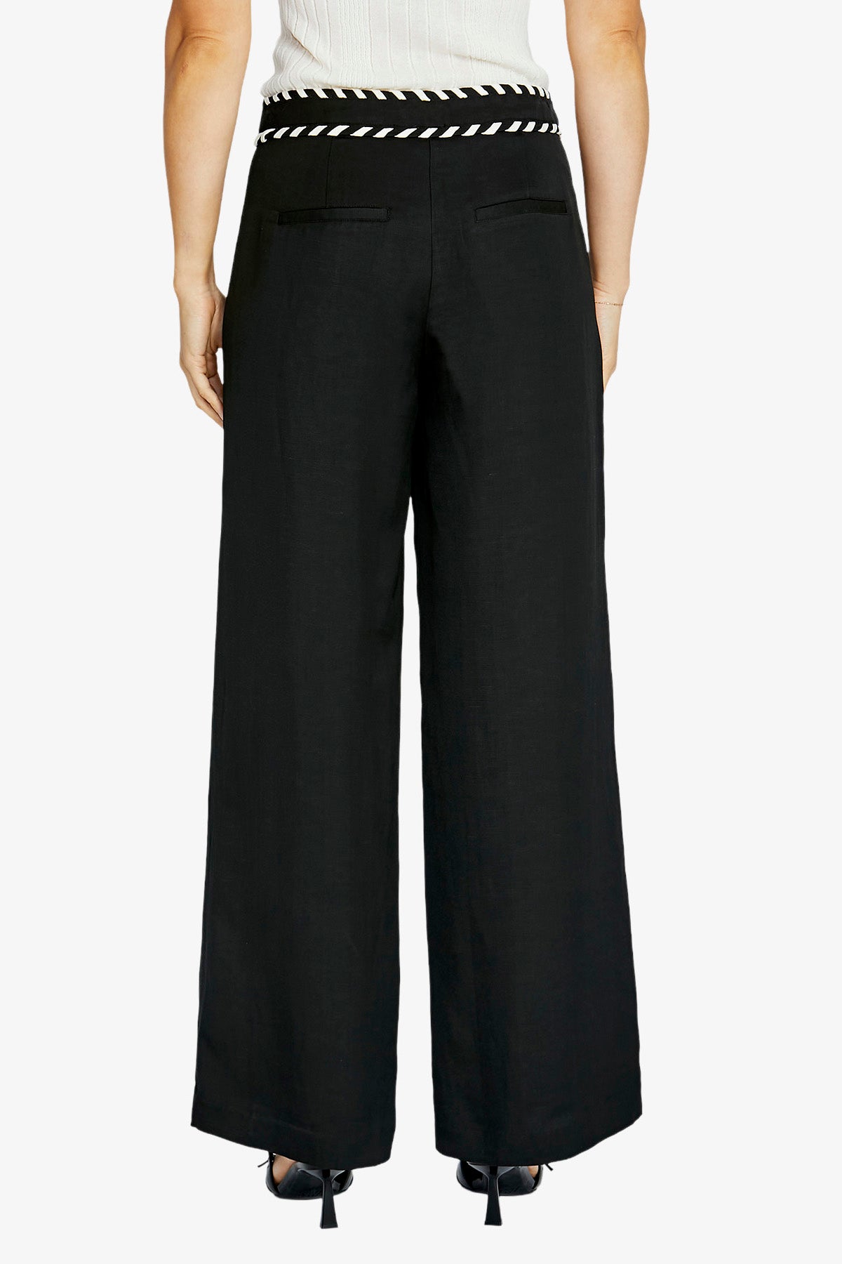 Tiffany Twist Trim Pant | Black
