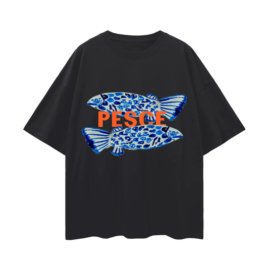 Pesce Oversize Tee | Black