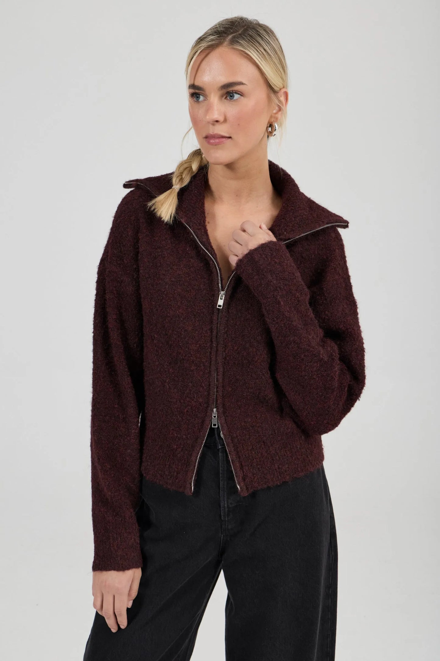 Loom Cardigan | Dark Cherry