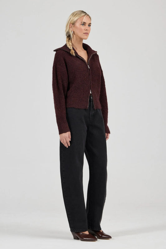 Loom Cardigan | Dark Cherry