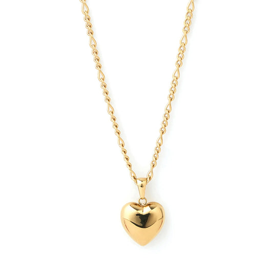 Rose Heart Necklace | Gold
