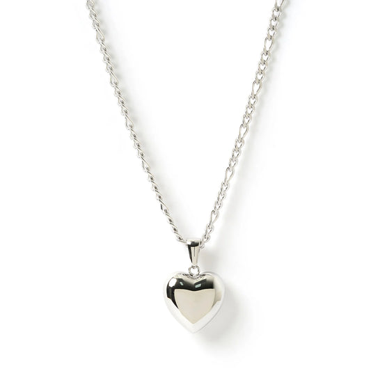 Rose Heart Necklace | Silver