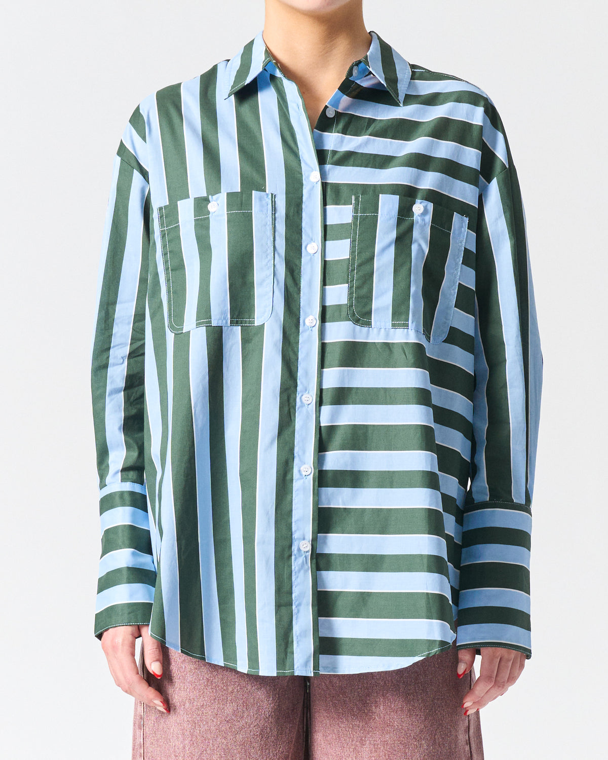 Valencia Shirt | Wide Blue Stripe