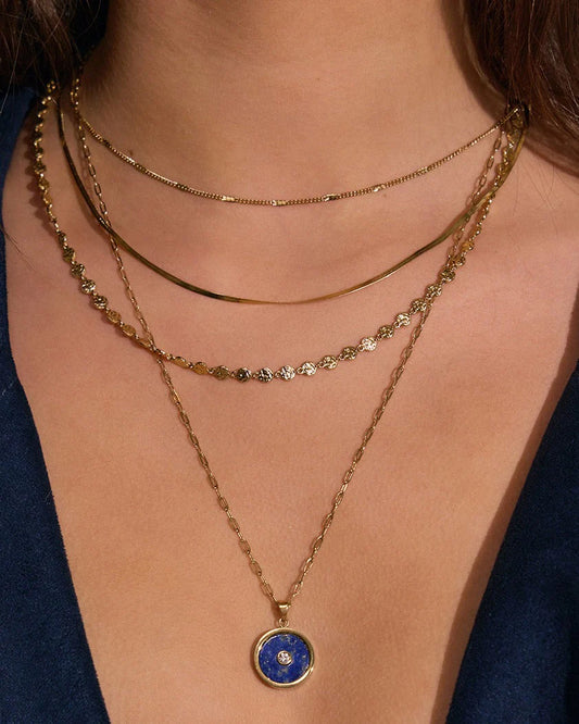 Koda Gold Necklace - Lapis