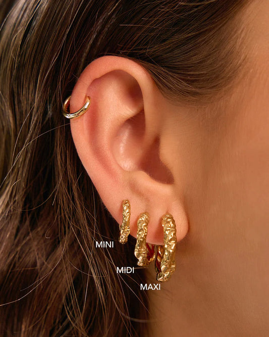 Kira Gold Hoop Earrings | Midi