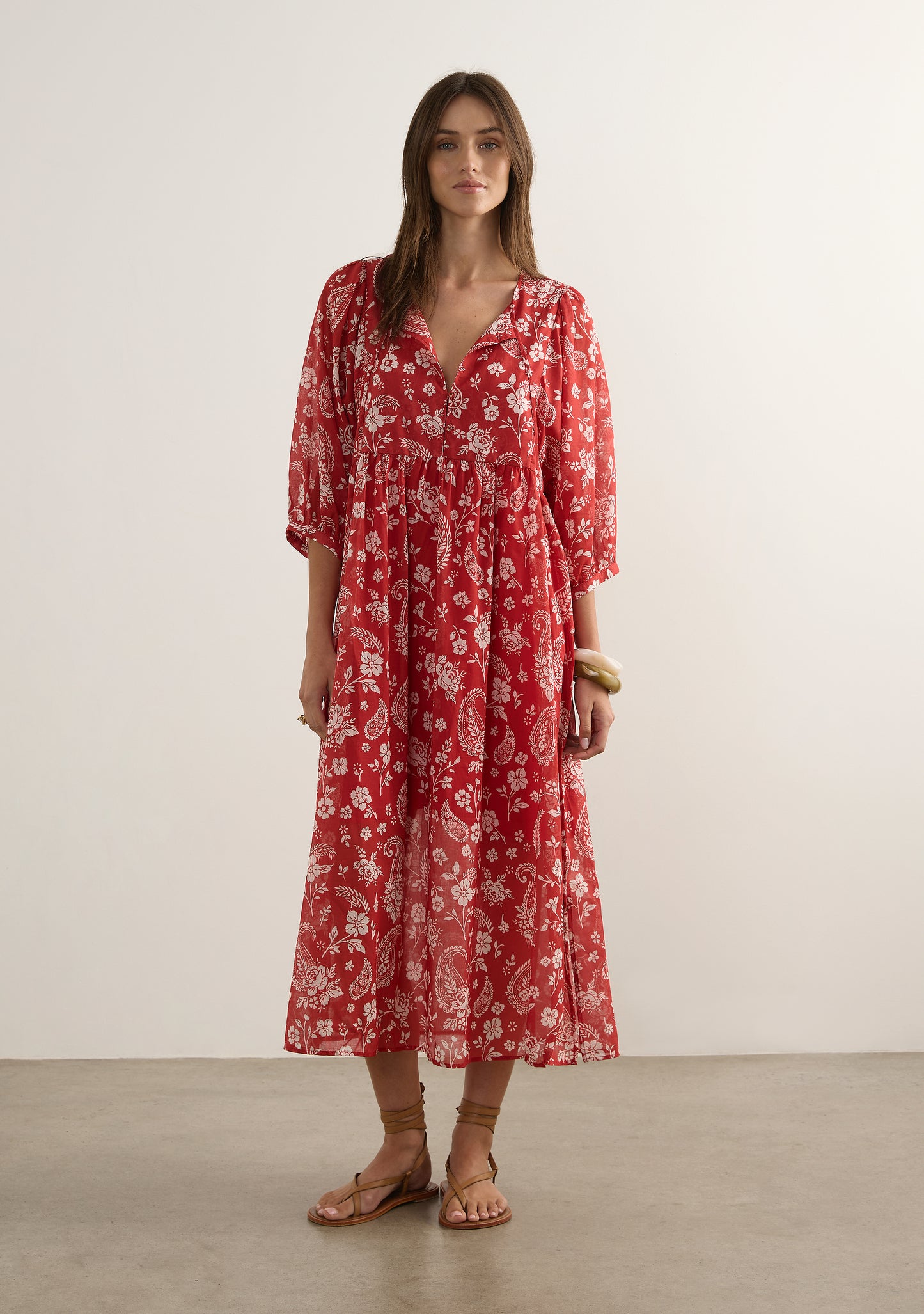 Audrey Midi Dress | Red