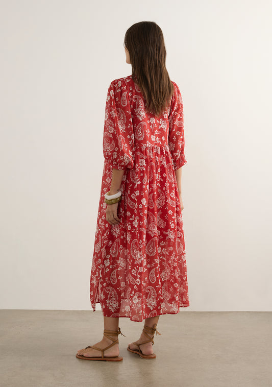 Audrey Midi Dress | Red