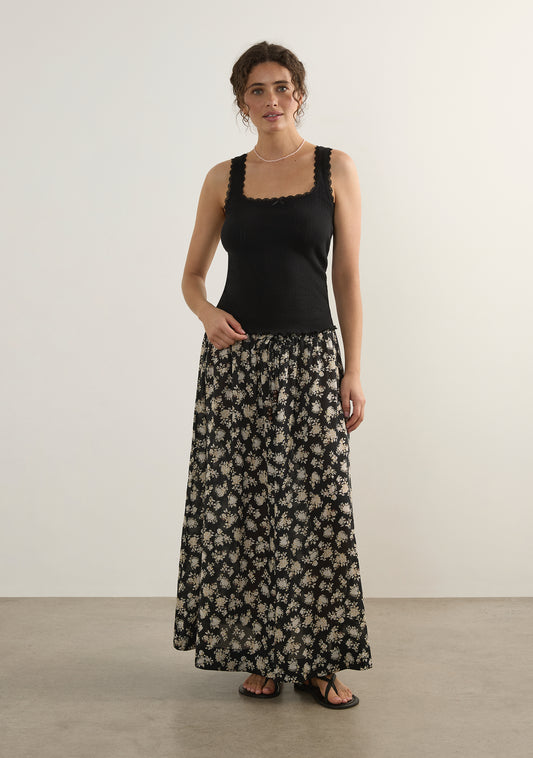Zarae Maxi Skirt | Black
