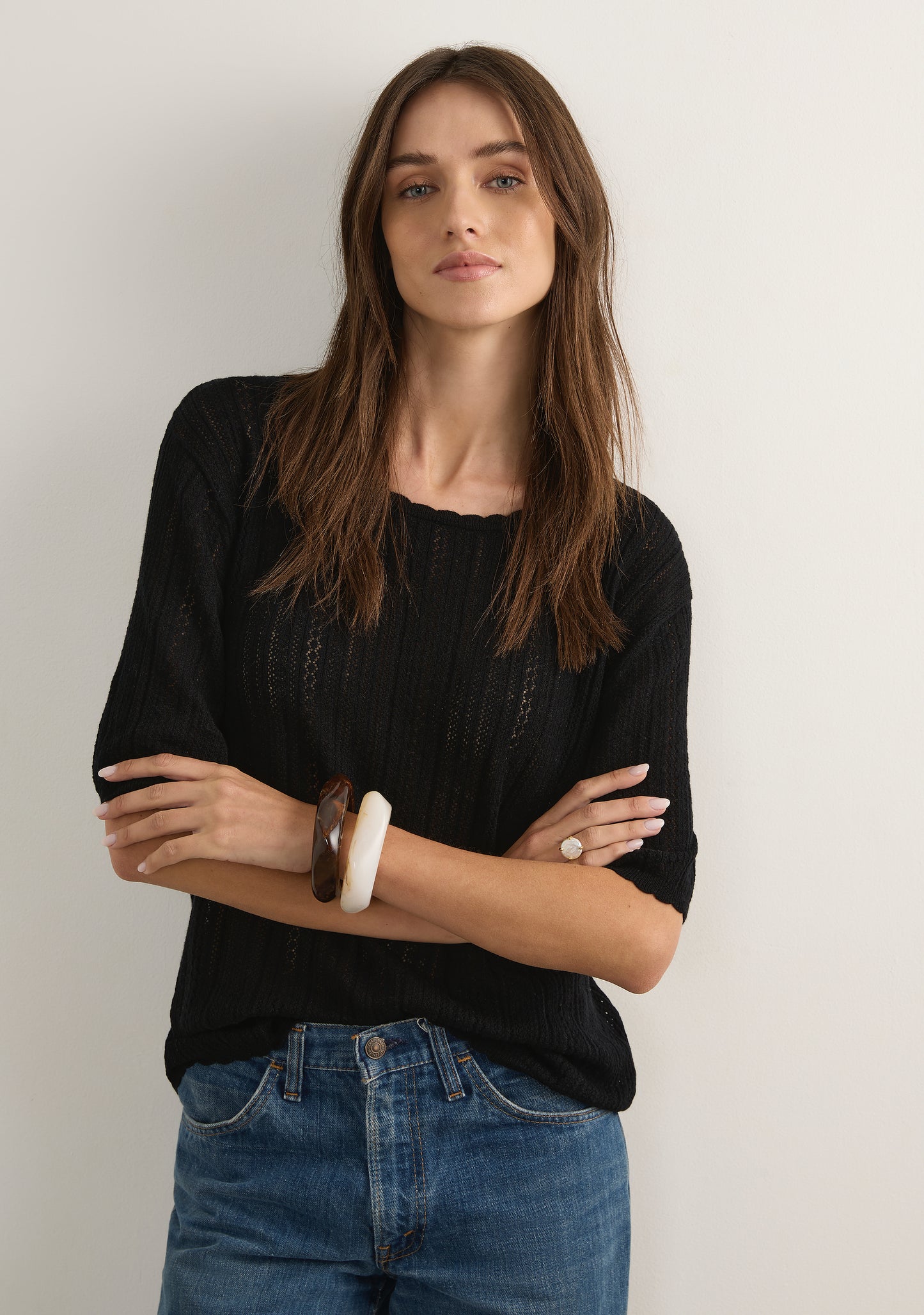 Callan Knit Tee | Black