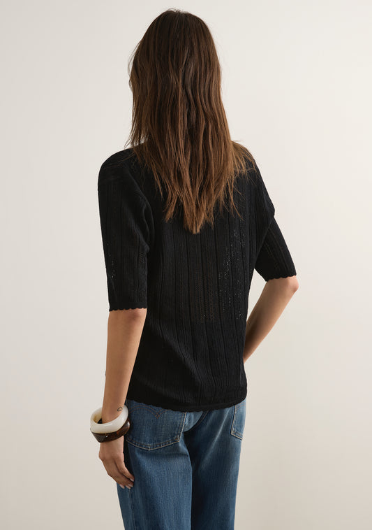 Callan Knit Tee | Black