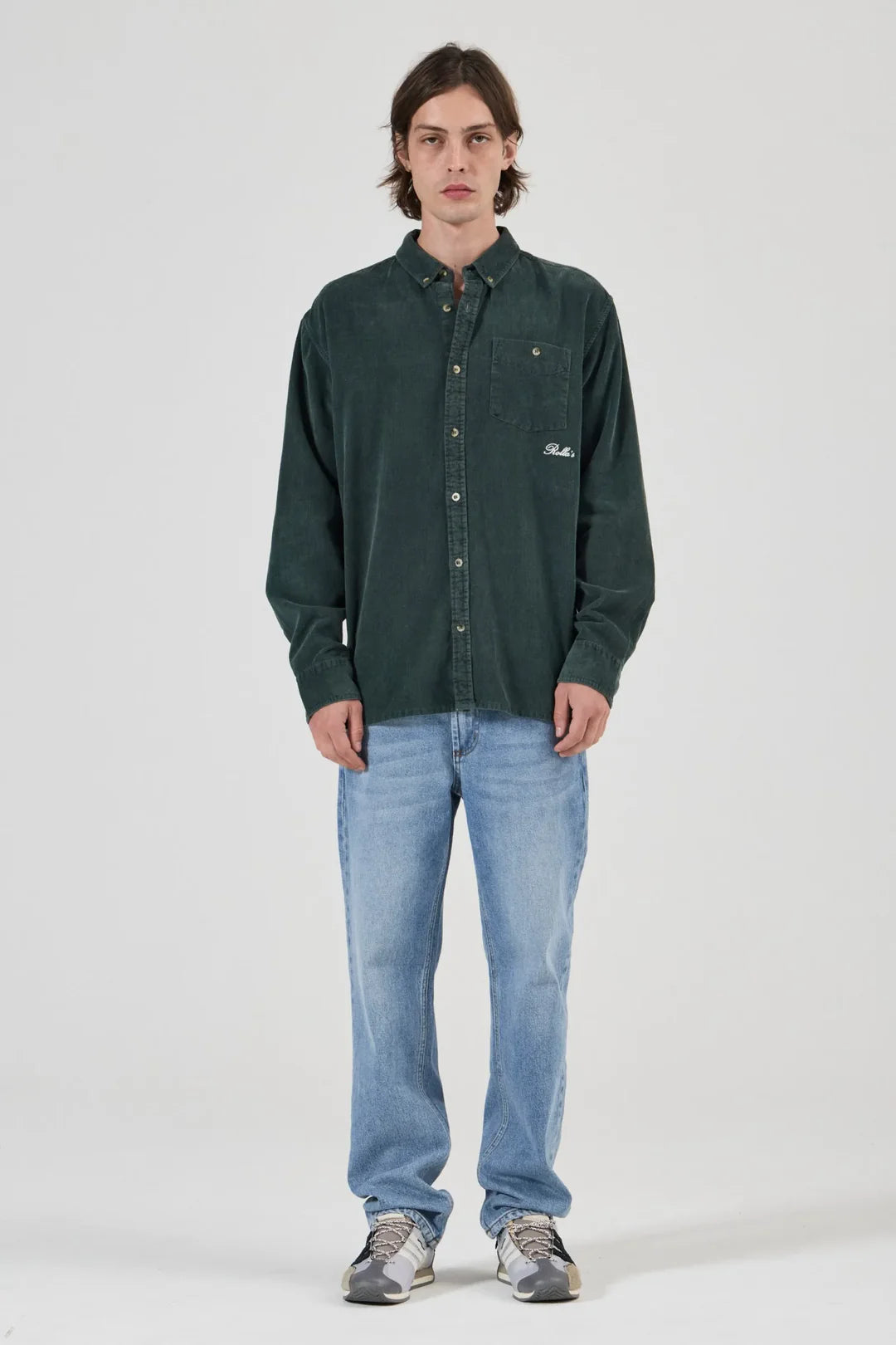 Signature Cord Long Sleeve Shirt | Forest