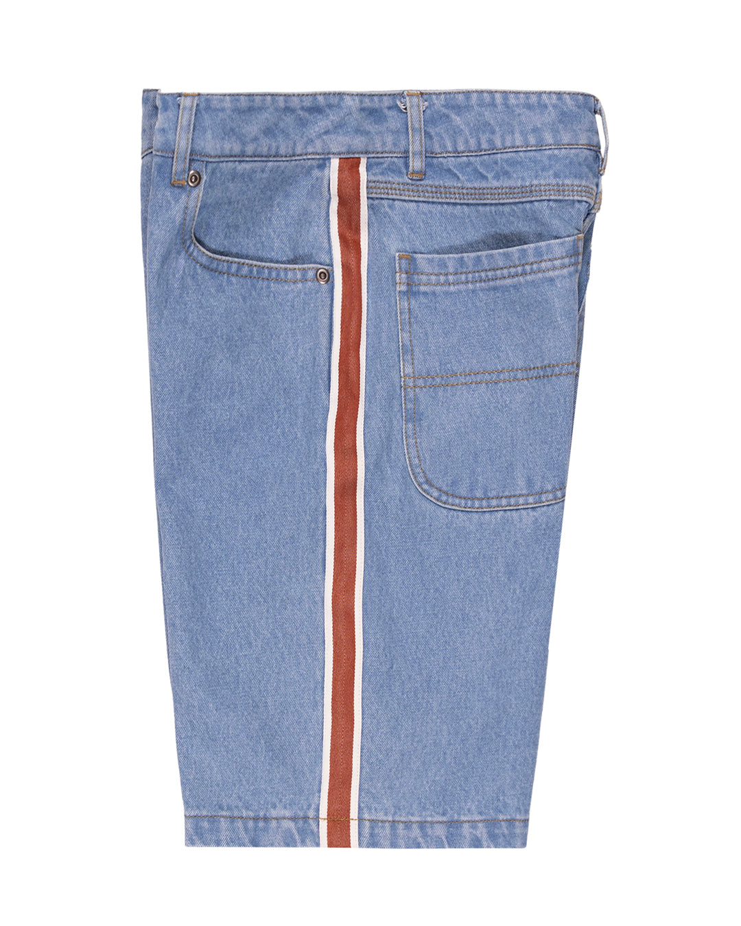 Fisheye Strip Jean Short