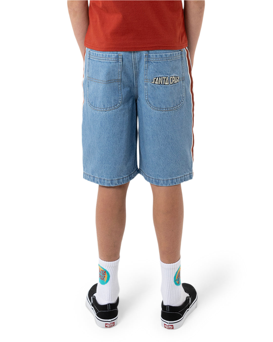 Fisheye Strip Jean Short