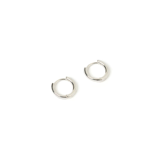 Shia Huggie Earrings | Silver