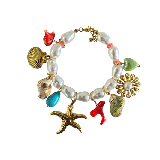 Pearl Charm Bracelet
