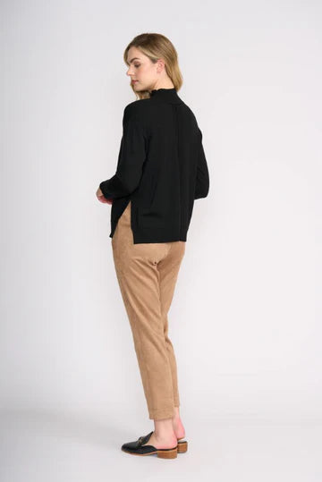 Roll With It Merino Sweater | Black