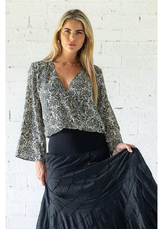 Damask Cross Over Top