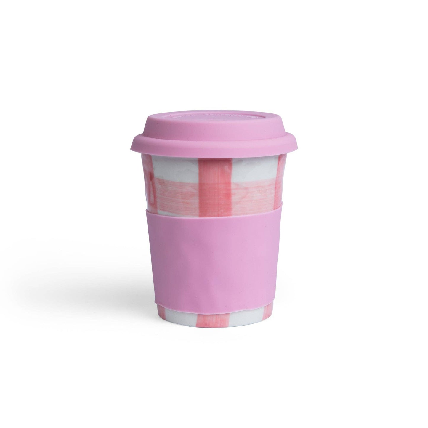 Travel Mug - Pink Gingham