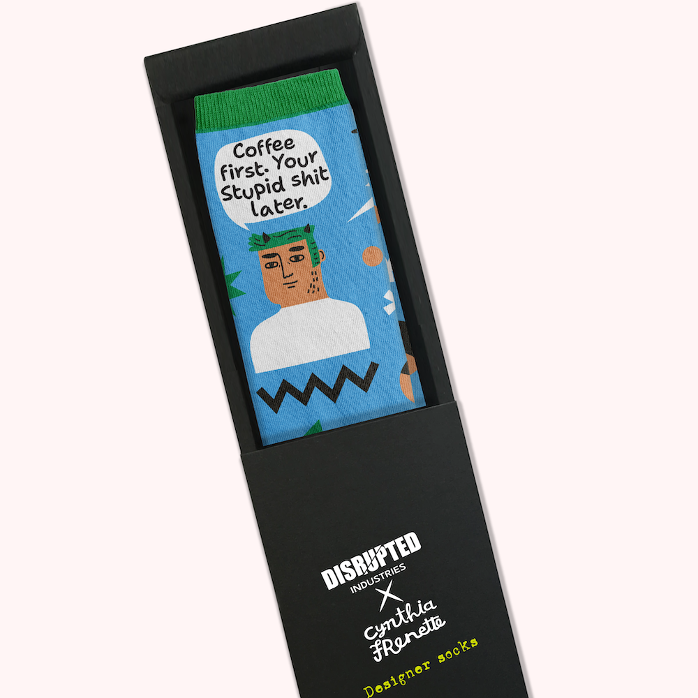 **COMING SOON**  Coffee First, Your Stupid Shit Later | Grumpy Bastard Socks