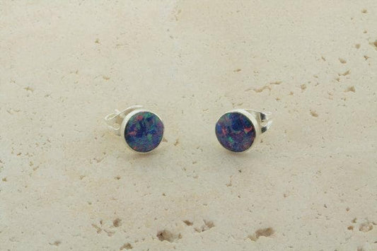 Circle Opal Stud | Grape