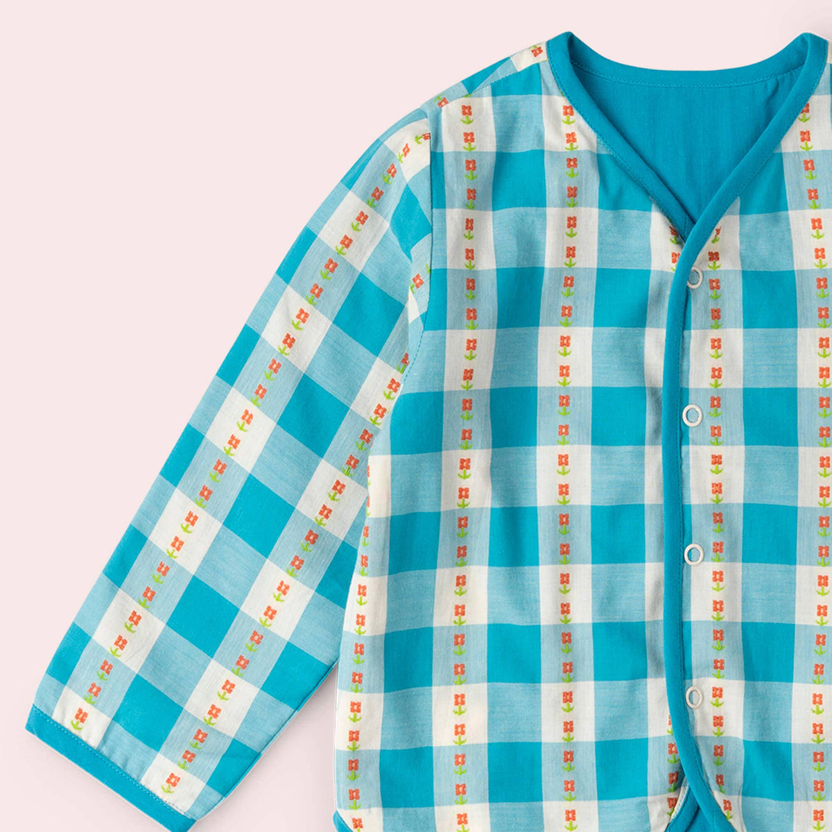 Blue Flowers Reversible Spring Jacket