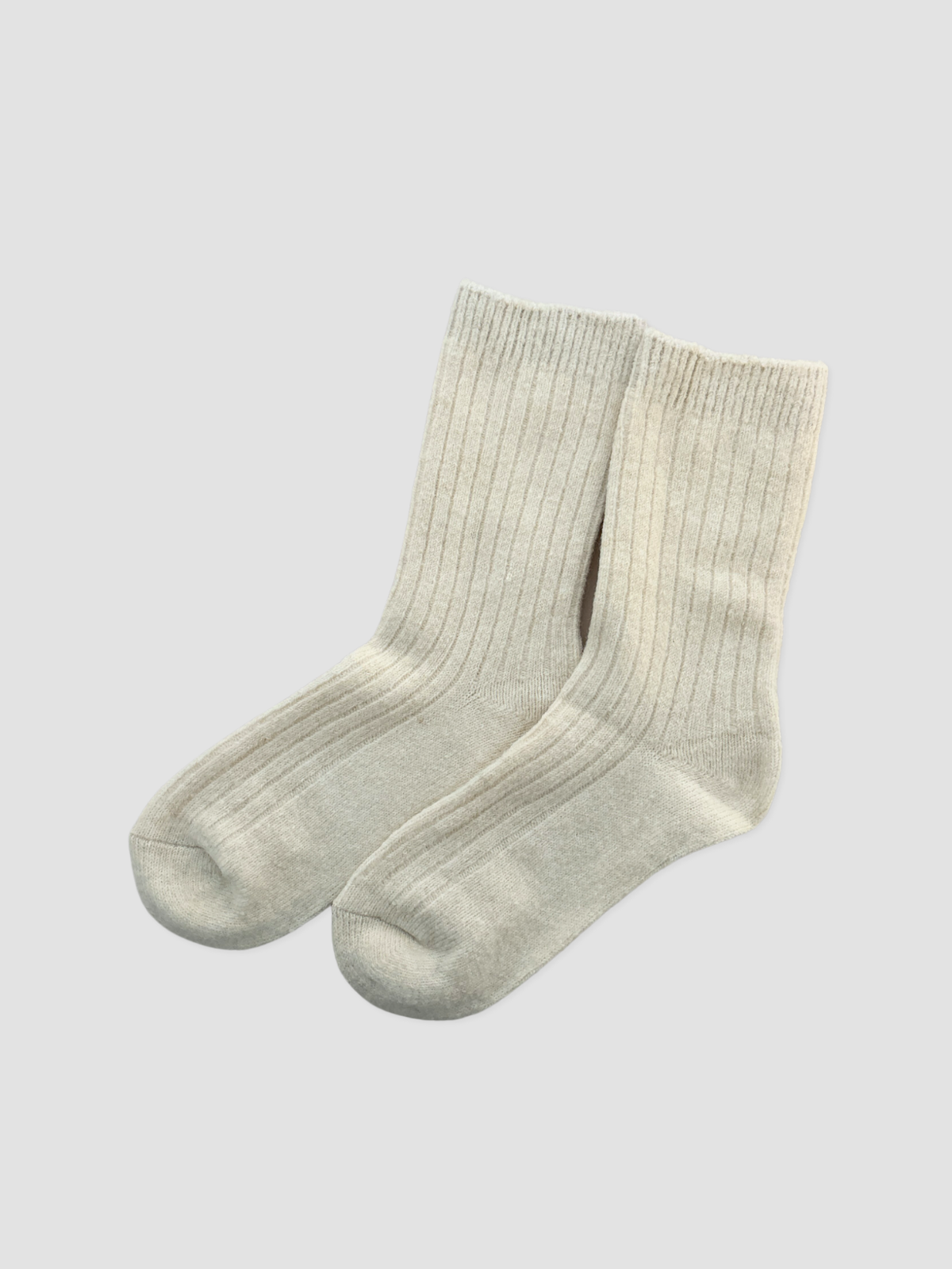 Rib Wool Blend Socks | Various Colours