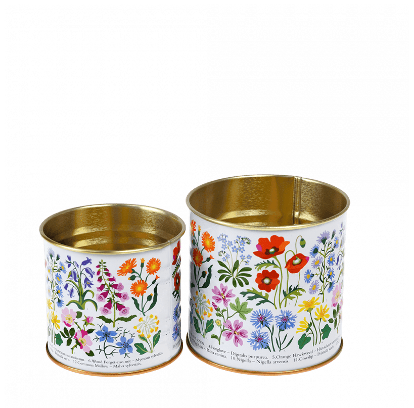 Rex London Tin - Mini Storage (Set of 2) Tins Wild Flowers