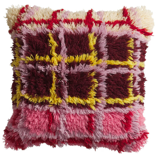 Karina Shag Cushion | Rosewood