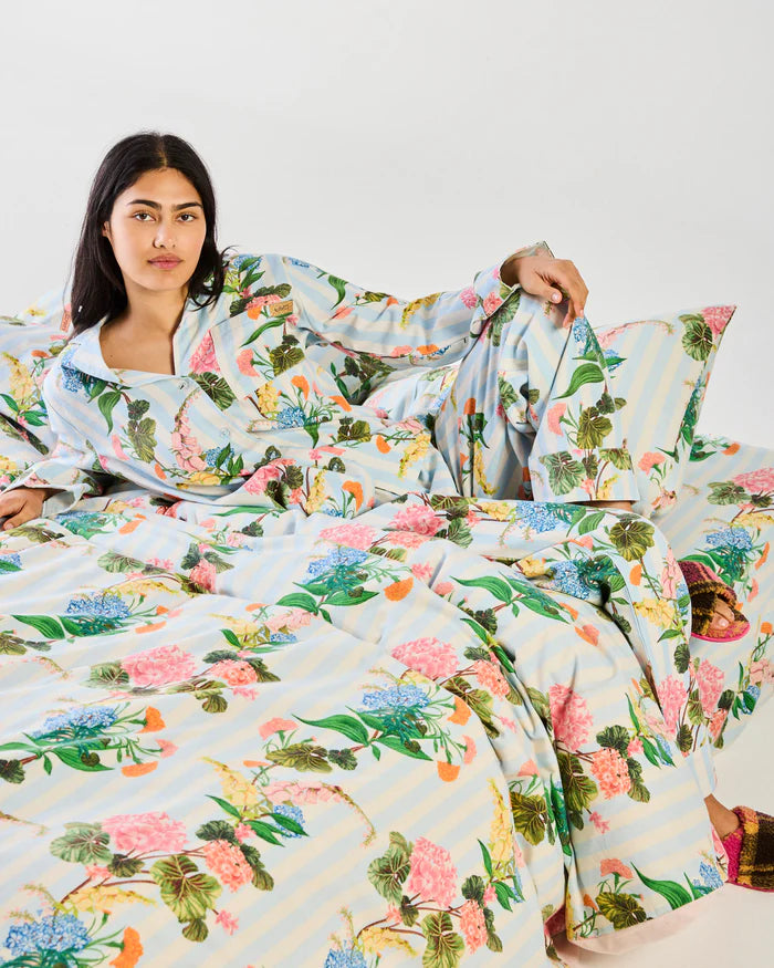 Adult Flannelette Long Sleeve Shirt and Pant Pyjama | Bouquet Beauty