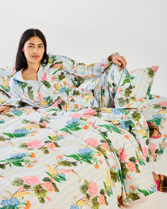 Adult Flannelette Long Sleeve Shirt and Pant Pyjama | Bouquet Beauty