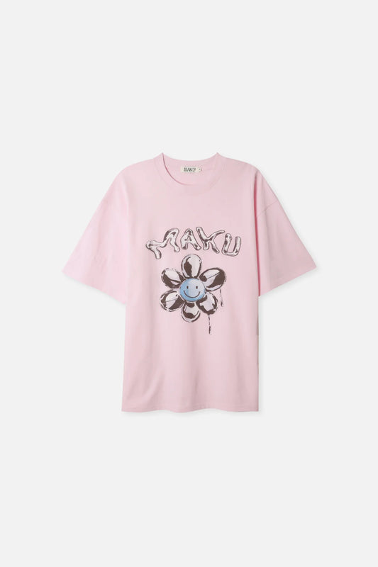 Smiley Flower Oversize Tee