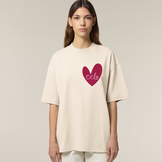 Adult Ciclo Heart Tee | Natural/Cream