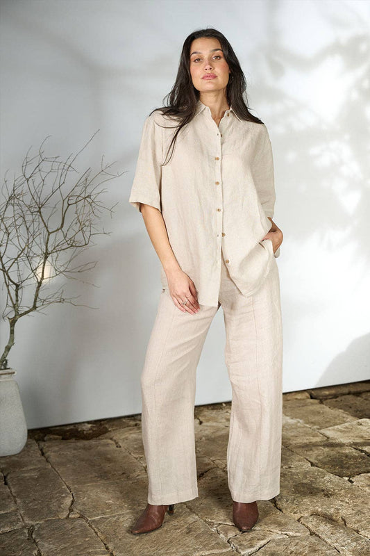 Capri Linen Shirt | Natural