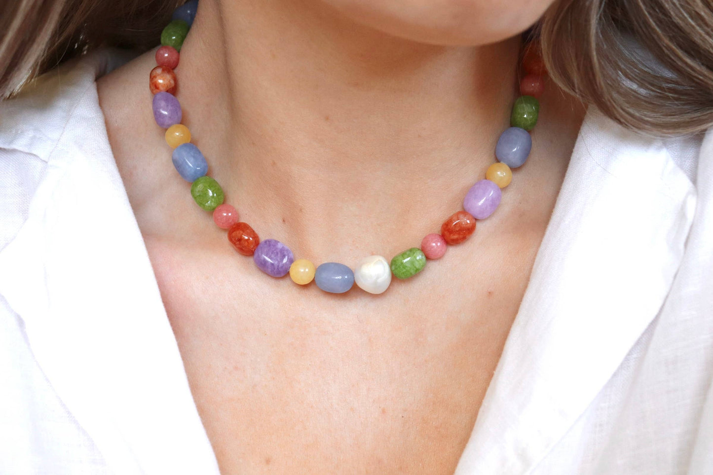 Petals Stone Necklace