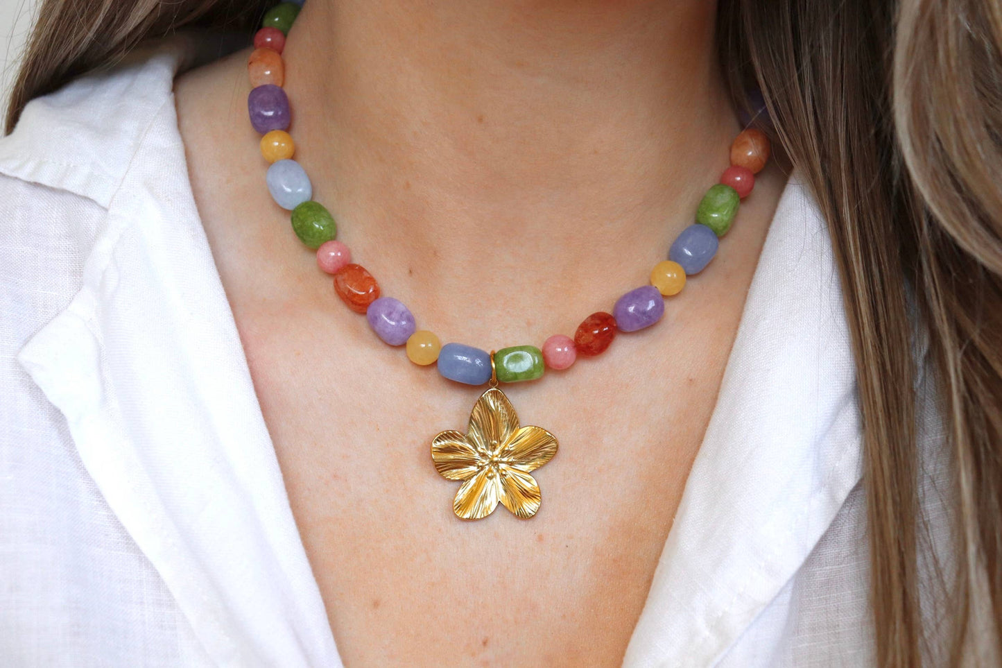 Petals Stone Necklace