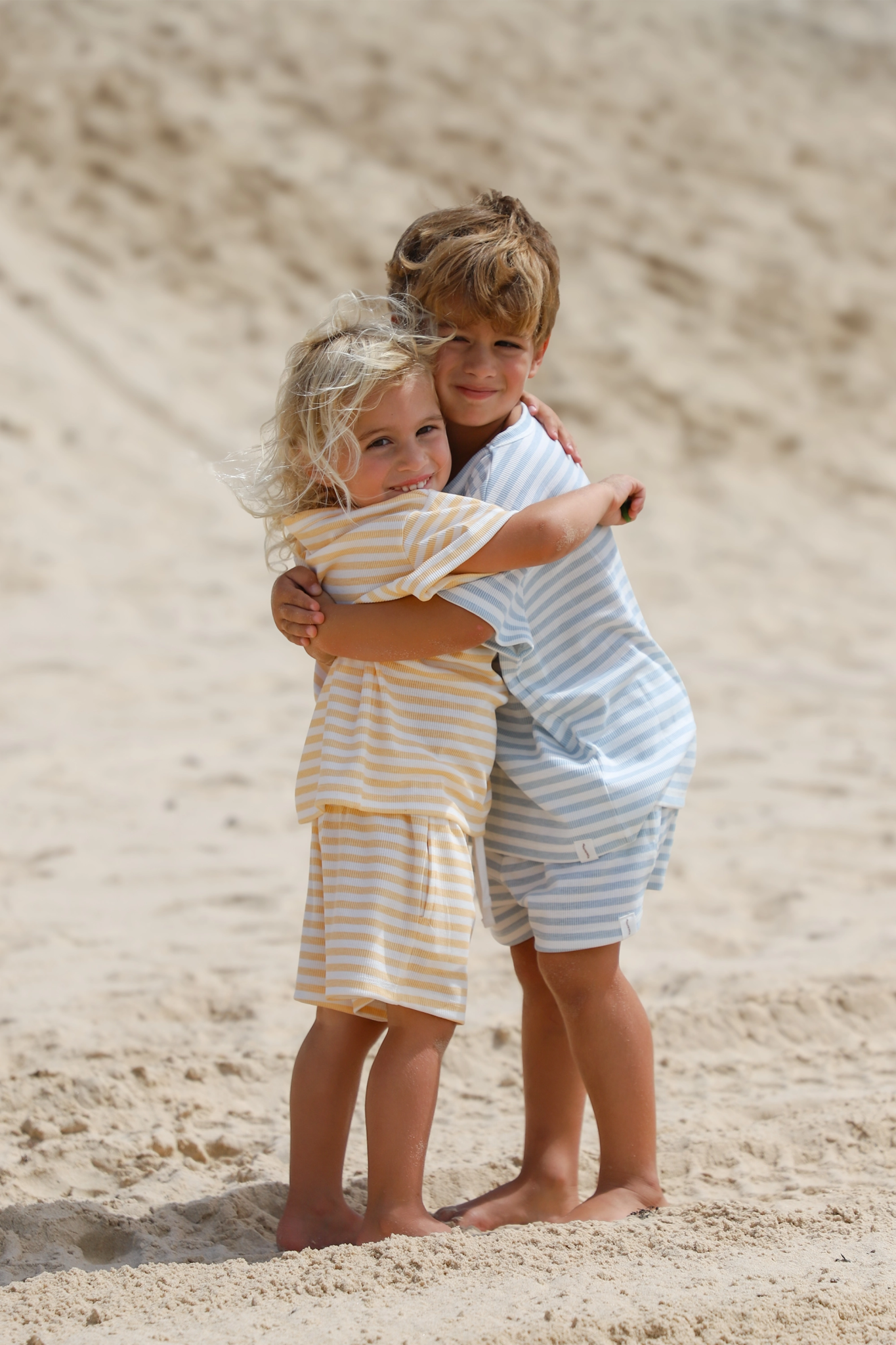 Mini Rib Stripe Shorts | Sunrise Yellow