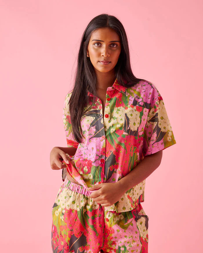 *LANDING SOON*  Short Sleeve Shirt and Pant Pyjama Set | Australian Bush Blossom