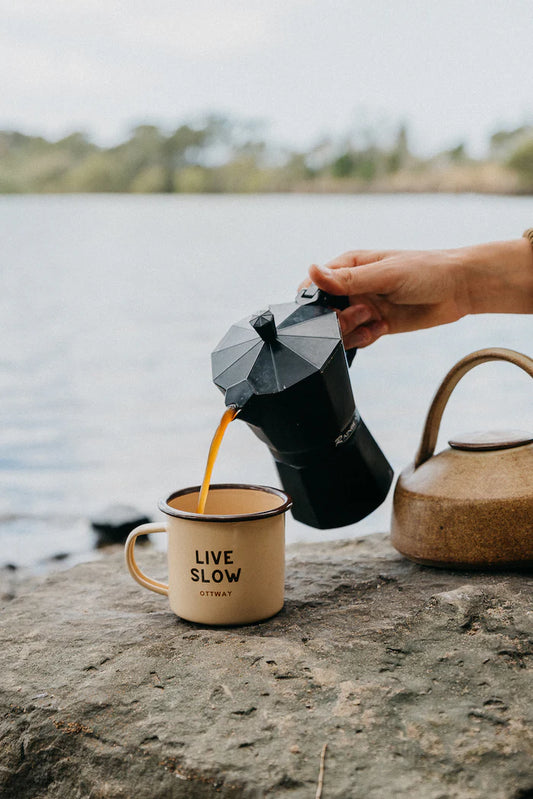 Live Slow Enamel Mug