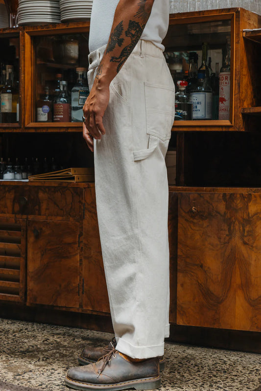 Ben Roy Carpenter Baggy Pleated Pants | Oat